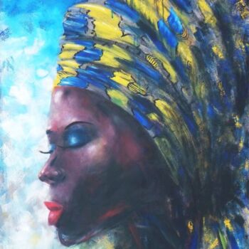 Картина под названием "Dressed Up" - Mbongeni, Подлинное произведение искусства, Акрил
