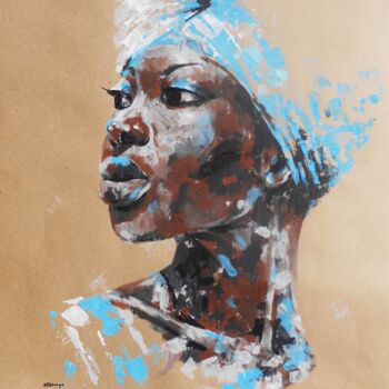 Pintura titulada "Wendy" por Mbongeni, Obra de arte original, Acrílico