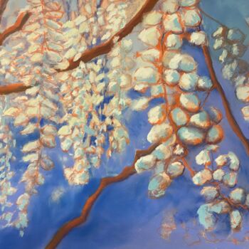 Painting titled "Glycine" by Mc Toulouse, Original Artwork, Pastel