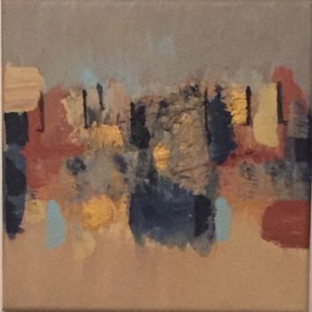 Painting titled "Ciudad pequeña IV" by Patricia Mc Alister, Original Artwork, Acrylic Mounted on Wood Panel