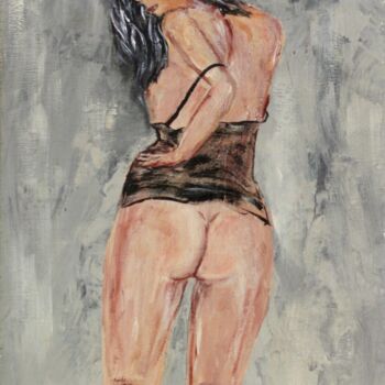 Peinture intitulée "irresistible femme…" par Michel Capra, Œuvre d'art originale, Acrylique Monté sur Panneau de bois