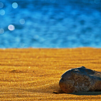 Photography titled "Stoned at the Beach" by William Attard Mccarthy, Original Artwork, Digital Photography