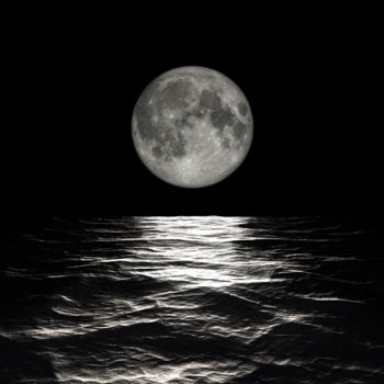 「A Moon Over Trouble…」というタイトルのデジタルアーツ William Attard Mccarthyによって, オリジナルのアートワーク, 写真モンタージュ