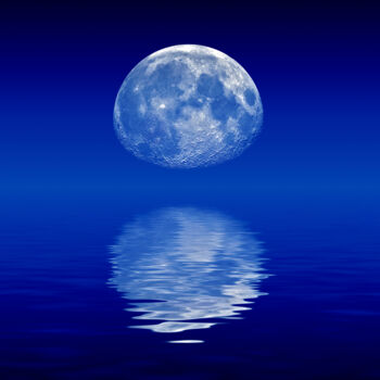 Fotografie getiteld "Blue Moon" door William Attard Mccarthy, Origineel Kunstwerk, Digitale fotografie