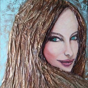 Картина под названием "La Blonde" - Mc Delvas, Подлинное произведение искусства, Масло