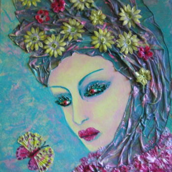 Painting titled "Le Printemps" by Mc Delvas, Original Artwork, Oil