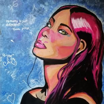 Painting titled "TIA" by Mcerea, Original Artwork, Acrylic