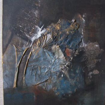 Peinture intitulée "Crumple N°1" par Christine Fric, Œuvre d'art originale, Huile