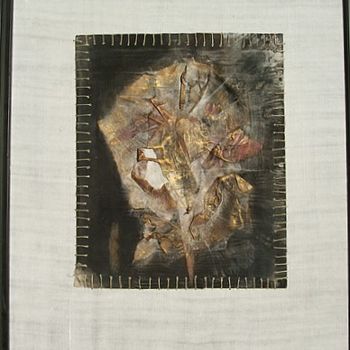 Peinture intitulée "Crumple 2" par Christine Fric, Œuvre d'art originale, Huile