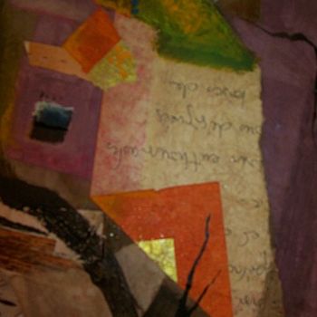 Painting titled "Collage (détail 5-2…" by Christine Fric, Original Artwork