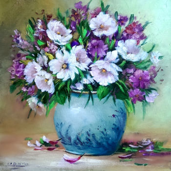 Painting titled "tu15.jpg" by Chrispaint-Flowers, Original Artwork, Oil
