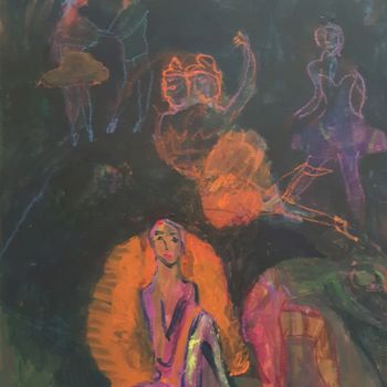 Malerei mit dem Titel "REPETITION DANCE" von Mchartrie, Original-Kunstwerk, Acryl Auf Karton montiert