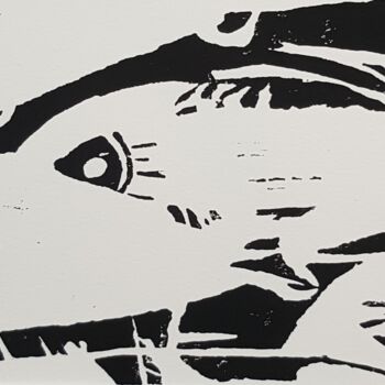 「LES POISSONS DE BAS…」というタイトルの製版 Mchartrieによって, オリジナルのアートワーク, Linocuts