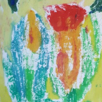 Printmaking titled "IMPRESSION FLEURS" by Mchartrie, Original Artwork, Monotype