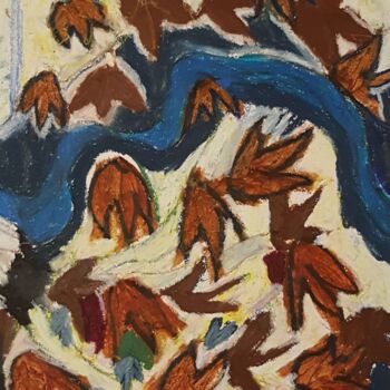 Peinture intitulée "LES DERNIERES FEUIL…" par Mchartrie, Œuvre d'art originale, Pastel
