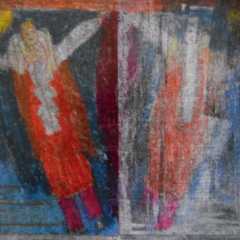 Peinture intitulée "REPETITION" par Mchartrie, Œuvre d'art originale, Huile Monté sur Panneau de bois