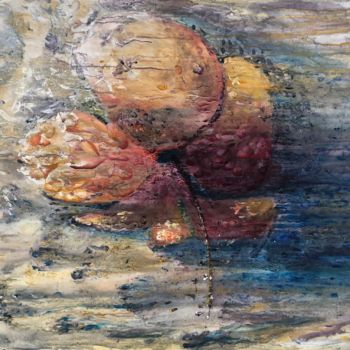 Peinture intitulée "Fleur du littoral" par Mounia Chellaoui, Œuvre d'art originale, Acrylique Monté sur Châssis en bois