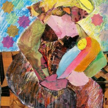 Collages titled "Mother and baby" by Agnes Mclaughlin, Original Artwork