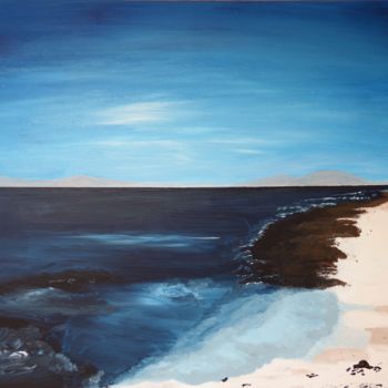 Peinture intitulée "plage de collarejo" par Cyril Martin, Œuvre d'art originale, Acrylique