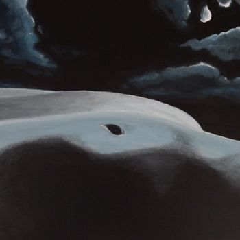 제목이 "Belly of the night"인 미술작품 Cyril Martin로, 원작, 아크릴 나무 들것 프레임에 장착됨