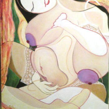 Painting titled "variante-erotique -…" by Matray Marie-Christine, Original Artwork