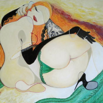 Pittura intitolato "variante erotique -…" da Matray Marie-Christine, Opera d'arte originale