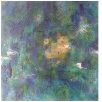 Ζωγραφική με τίτλο "abstract-4" από Marie Claude Mauffrey, Αυθεντικά έργα τέχνης, Λάδι
