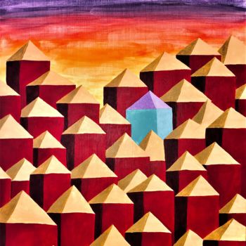 Painting titled "DAWN OF NONCONFORMI…" by Mitch Nye, Original Artwork, Acrylic