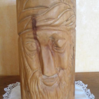 雕塑 标题为“jésus” 由Martine Chatain Ottelé, 原创艺术品, 木