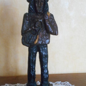 Sculpture titled "baba-cool" by Martine Chatain Ottelé, Original Artwork, Wood