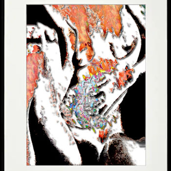 Digital Arts titled "Sitting Nude III (f…" by Marco Brugts, Original Artwork, Digital Painting