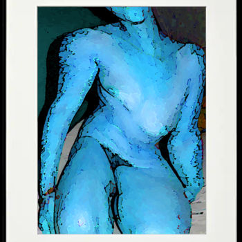 Digital Arts titled "Sitting Nude IV (fr…" by Marco Brugts, Original Artwork, Digital Painting