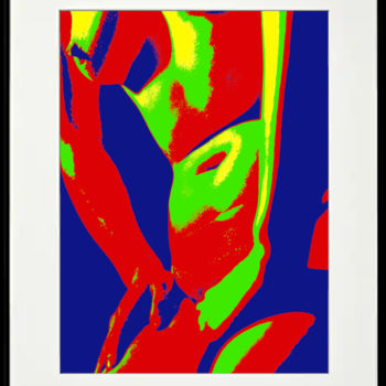 Digital Arts titled "Pop Art Nude I (fra…" by Marco Brugts, Original Artwork, Digital Painting