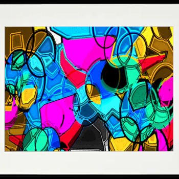 Digital Arts titled "Cacophony (framed)" by Marco Brugts, Original Artwork, Digital Painting