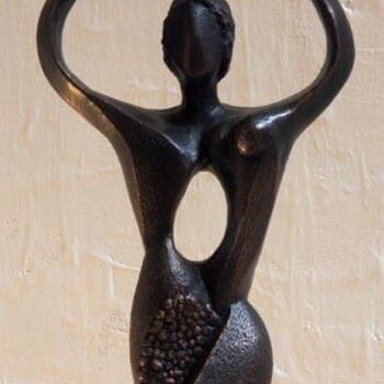 Скульптура под названием "Dualité réunie" - Marie-Christine Veeran, Подлинное произведение искусства, Металлы