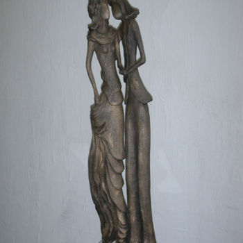 「Vous dansez?」というタイトルの彫刻 Marie-Christine Veeranによって, オリジナルのアートワーク, セラミックス