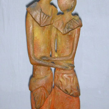 Скульптура под названием "couple-j.jpg" - Marie-Christine Veeran, Подлинное произведение искусства, Керамика