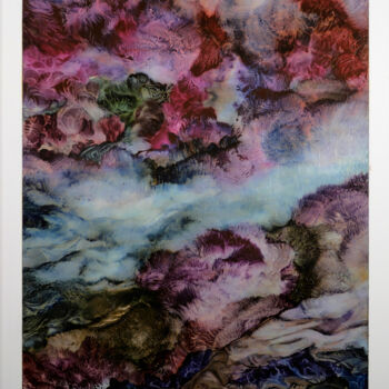 Pittura intitolato "Serpent de brume au…" da Marion Fontaine, Opera d'arte originale, Inchiostro