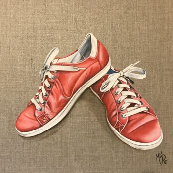 Painting titled "Les shoes" by M'Do, Original Artwork, Acrylic