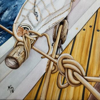 Pintura intitulada "coin de mer pour un…" por M'Do, Obras de arte originais, Acrílico Montado em Armação em madeira