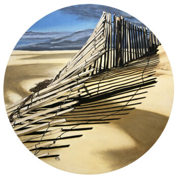 제목이 "Squelette des dunes"인 미술작품 M'Do로, 원작, 아크릴 나무 들것 프레임에 장착됨