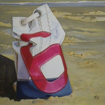 Painting titled "tous à la plage" by M'Do, Original Artwork, Acrylic