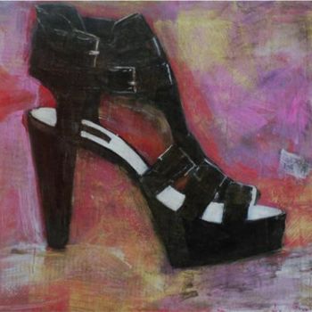Malerei mit dem Titel "Totem chaussure, sp…" von Mathieu Drié, Original-Kunstwerk