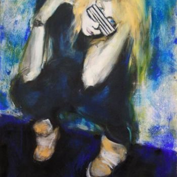 Painting titled "Miss, a lunette ray…" by Mathieu Drié, Original Artwork