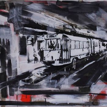 Painting titled "Station terminus 2" by Mathieu Drié, Original Artwork