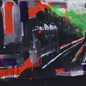 Painting titled "Station terminus 4" by Mathieu Drié, Original Artwork