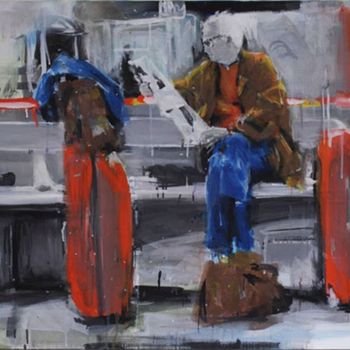 Painting titled "Station terminus 5" by Mathieu Drié, Original Artwork