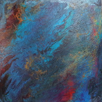 Painting titled "Blue Wonder I" by Art By Monique, Original Artwork, Acrylic