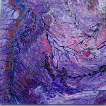 Painting titled "Pretty in purple" by Art By Monique, Original Artwork, Acrylic