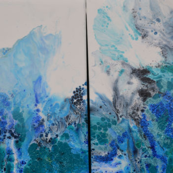 Painting titled "Colours of the ocean" by Art By Monique, Original Artwork, Acrylic